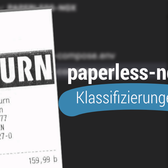 paperless-ngx Klassifizierung Rechnung