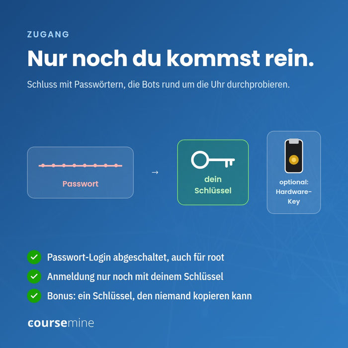 Nur noch du kommst rein: Login per Schlüssel statt Passwort