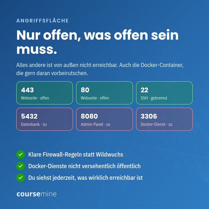 Nur offen, was offen sein muss