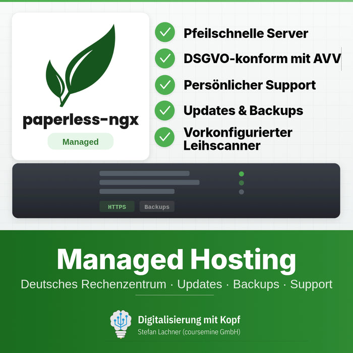 paperless-ngx Cloud-Hosting (Managed im Jahrespaket)