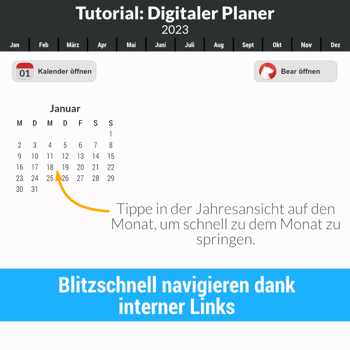 Digitaler Planer 2024 für iPad (Notability, GoodNotes, NoteShelf)